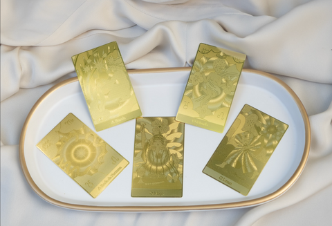 Daily Amulet - Gold Plating Card, Tarot Protection