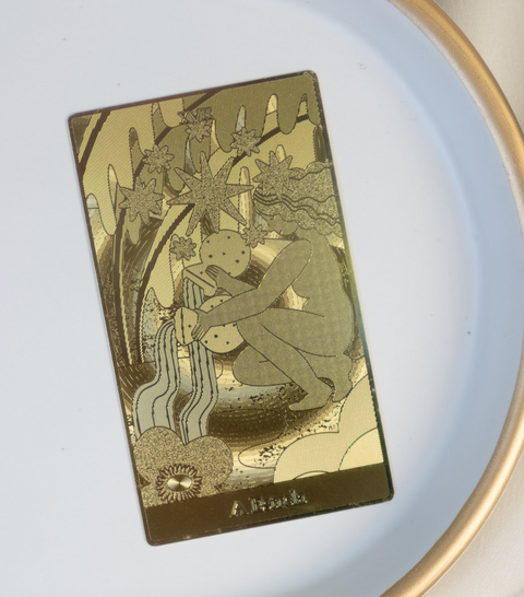 Daily Amulet - Gold Plating Card, Tarot Protection