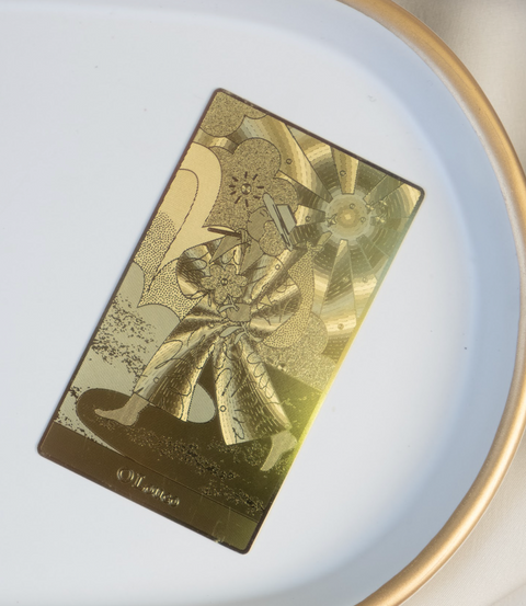Daily Amulet - Gold Plating Card, Tarot Protection