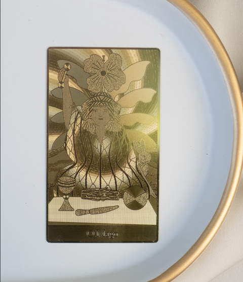 Daily Amulet - Gold Plating Card, Tarot Protection