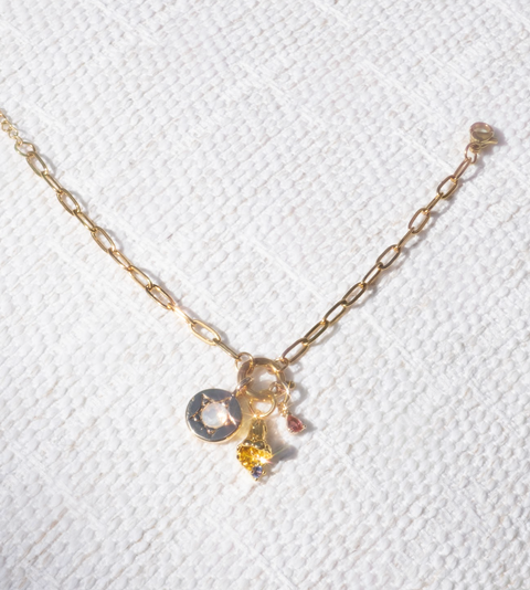 Star Birthstone Pendant Bracelet | Custom Purchase