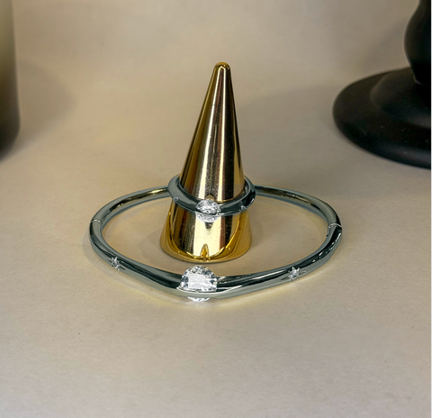 Adjustable 18K Gold Plated Saturn Ring
