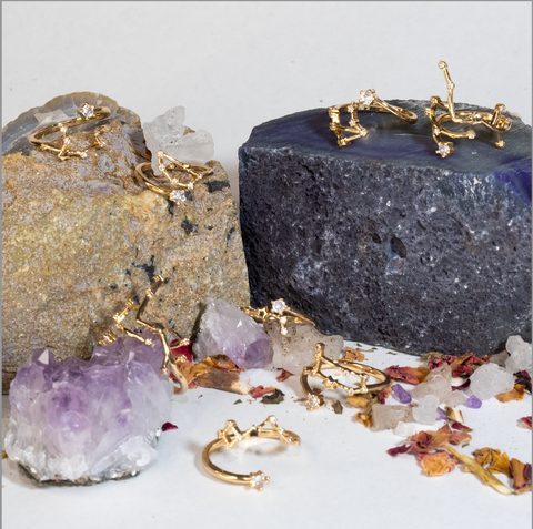 Anel Zodíaco – Banhado a Ouro 18K Ajustável - Disponível em dourado ou prateado