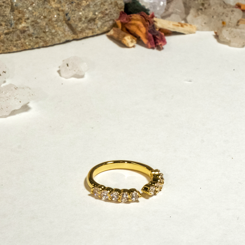 Set of 2 Adjustable Sparkling Rings.