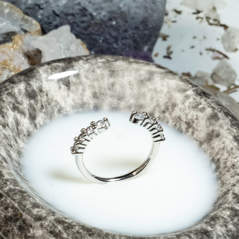 3-Piece Adjustable Sparkling Ring Set