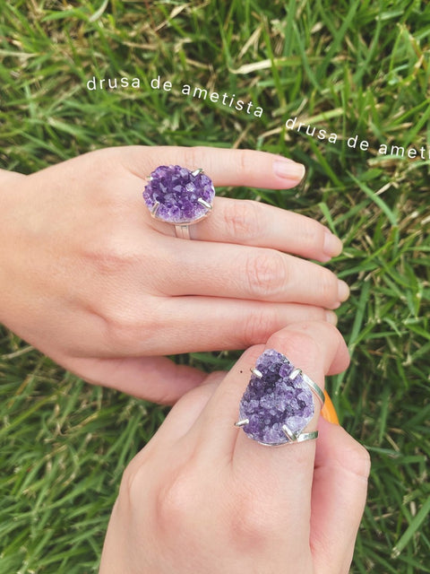 Kit de la fortuna: un anillo de amatista + un colgante de amatista