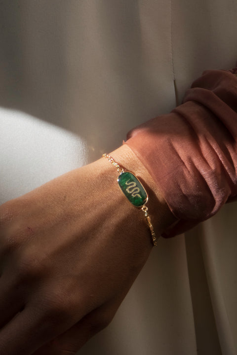 Amuleto diario - Pulsera de poder personal bañada en oro