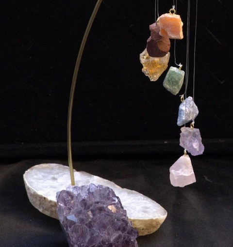 Chakra Sculpture with Natural Stones