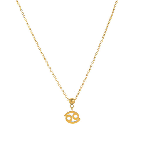 Necklace with Zodiac Sign Pendant - 18K Gold Plated