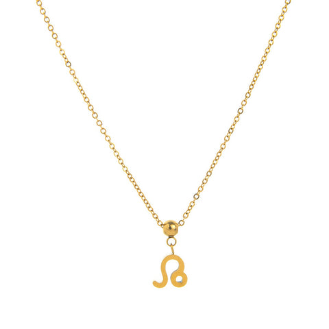 Necklace with Zodiac Sign Pendant - 18K Gold Plated