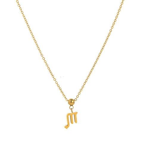 Necklace with Zodiac Sign Pendant - 18K Gold Plated