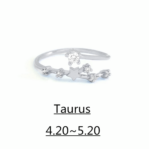 Zodiac Ring – 18K Gold Plated Adjustable – Available in gold or silver
