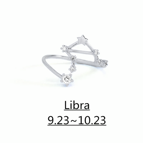 Zodiac Ring – 18K Gold Plated Adjustable – Available in gold or silver