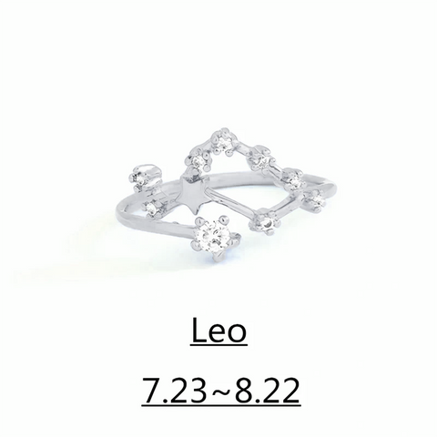 Zodiac Ring – 18K Gold Plated Adjustable – Available in gold or silver
