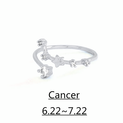 Zodiac Ring – 18K Gold Plated Adjustable – Available in gold or silver