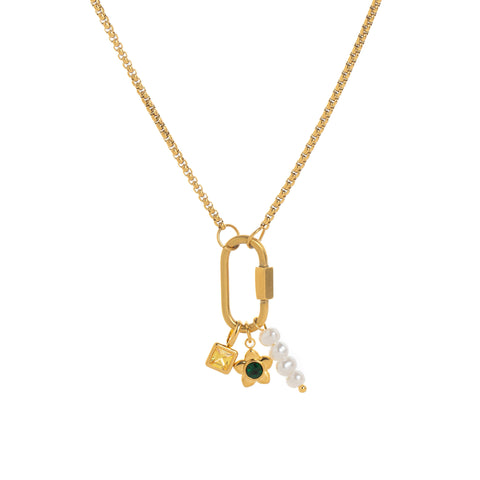 Collar para colocar colgantes - Bañado en Oro