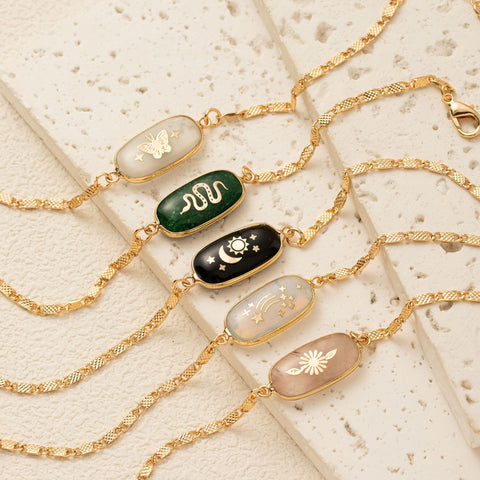 Amuleto diario - Pulsera de poder personal bañada en oro