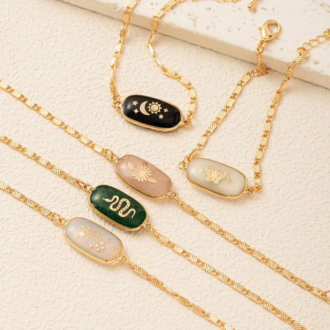 Amuleto diario - Pulsera de poder personal bañada en oro