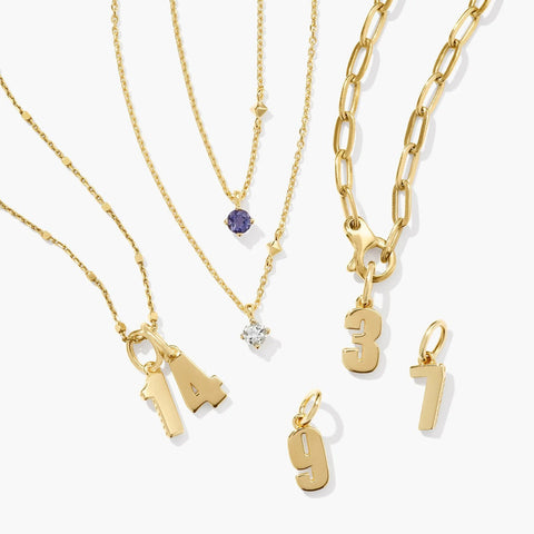 Number Charm Necklace | Custom Purchase