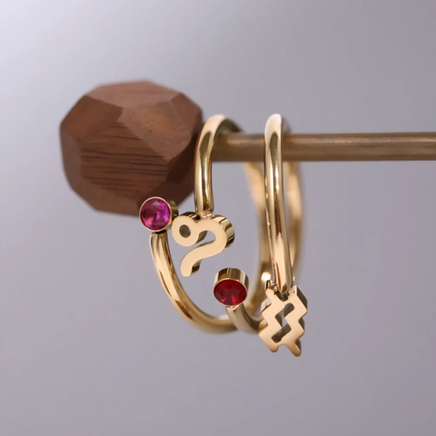 Anel dos Signos - Banhado a Ouro 18K Ajustável
