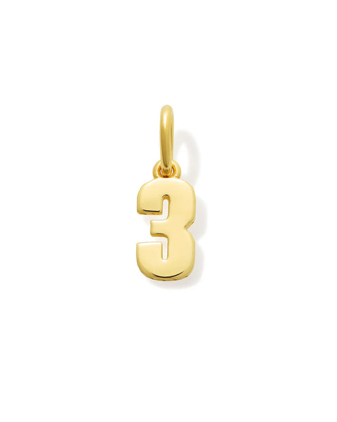 Numerology Amulet - Gold Plated Number Pendant