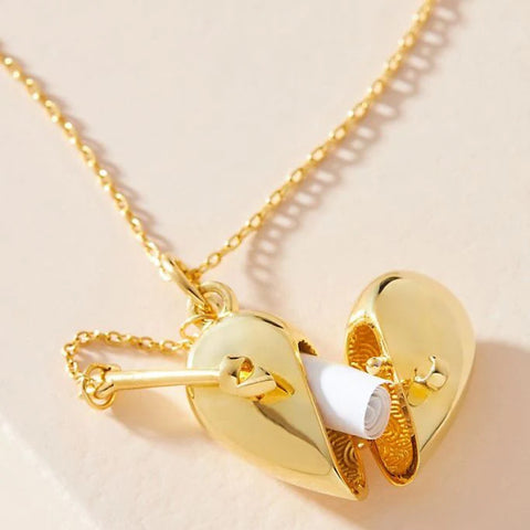 Wish Necklace - Gold Plated Necklace - Gift for lovers