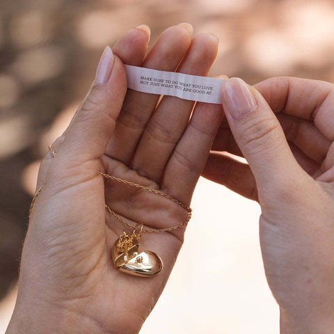 Wish Necklace - Gold Plated Necklace - Gift for lovers