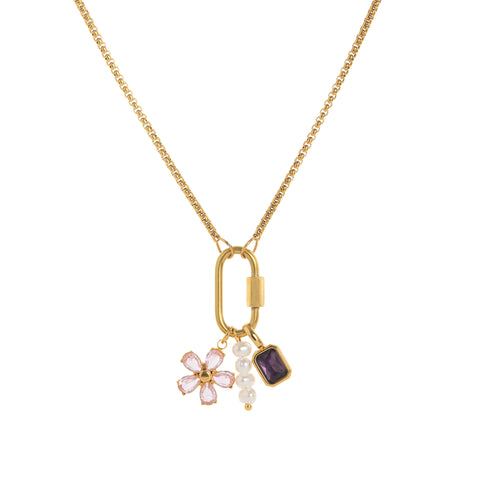 Collar para colocar colgantes - Bañado en Oro