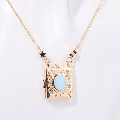 Collar con foto bañado en oro y abertura - Daily Charm