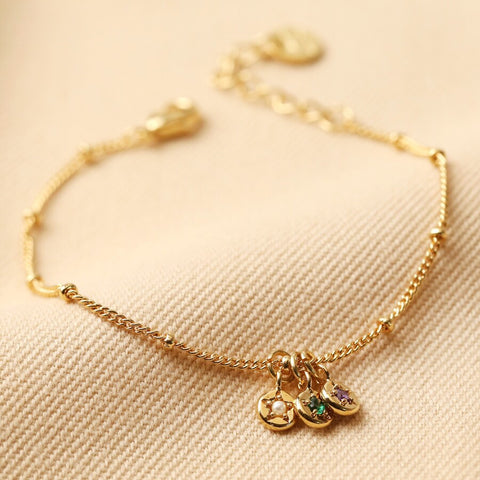Mi Estrella - Colgante de Signo del Zodiaco para collar y pulsera con piedras para cada mes (sin collar)