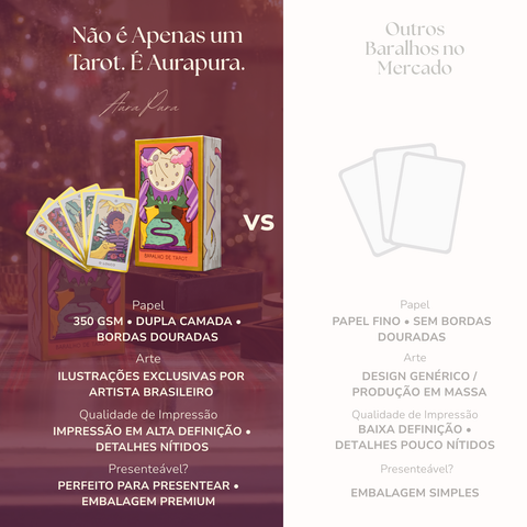 Baraja de tarot con caja de regalo y proceso de estampación en caliente - 78 cartas