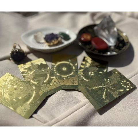 Daily Amulet - Gold Plating Card, Tarot Protection