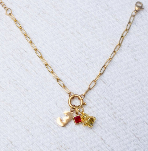 Numerology Amulet - Gold Plated Number Pendant