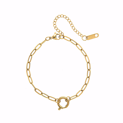 Pulseira com pingente de pedra de nascimento quadrado | Compra Personalizada