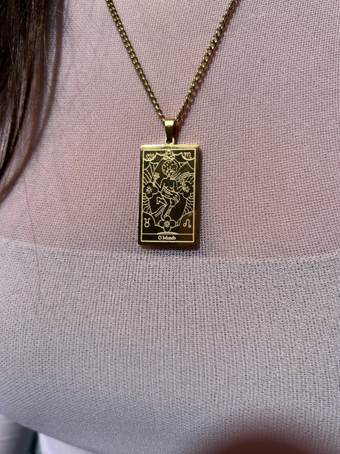 Special Gold Plated Tarot Card Necklace - The Necklace Your Energy Needs Now!