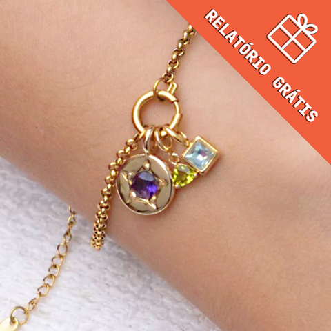 Pulsera con colgante de estrella y piedra de nacimiento | Compra personalizada