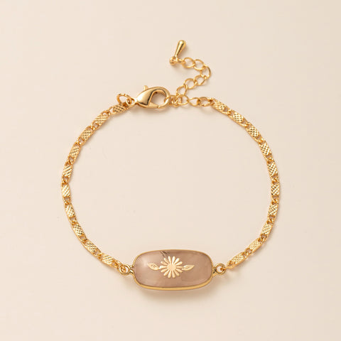Amuleto diario - Pulsera de poder personal bañada en oro