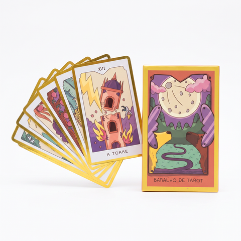 Nova versão - Baralho de tarô com caixa de presente com o saco de veludo premium - 78 cartas