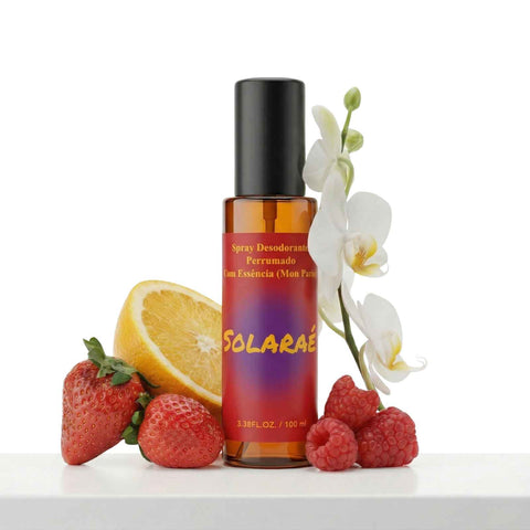 Body Splash Solaraé — Fragrância Oud / Mon Paris com Skincare