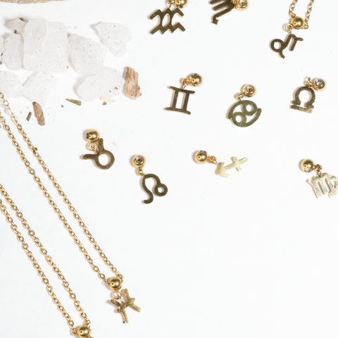 Necklace with Zodiac Sign Pendant - 18K Gold Plated