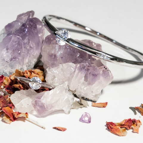 Pulseira Saturno banhado a ouro 18K/prata - Diâmetro: 6cm