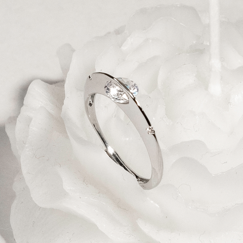 Anel Saturno banhado a ouro 18K Ajustável