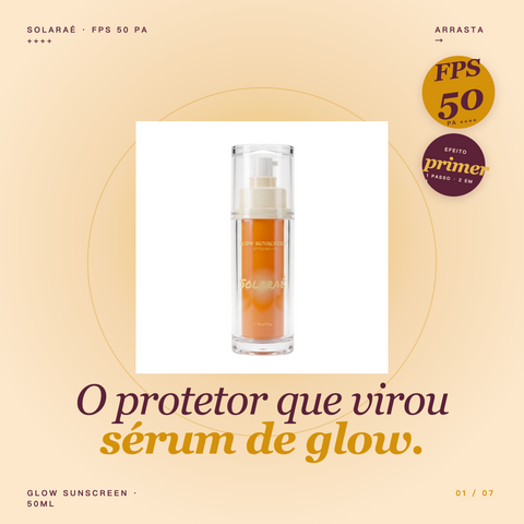 Protetor Solar Facial Solaraé Glow FPS50 PA++++ (50ml)