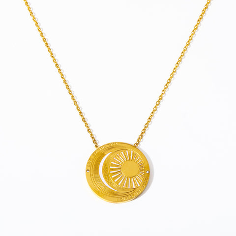 Colares Lua e Sol -  Banhado a Ouro