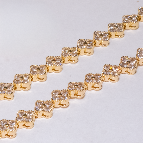 Lucky Clover Bracelet with (Zirconia) Adjustable